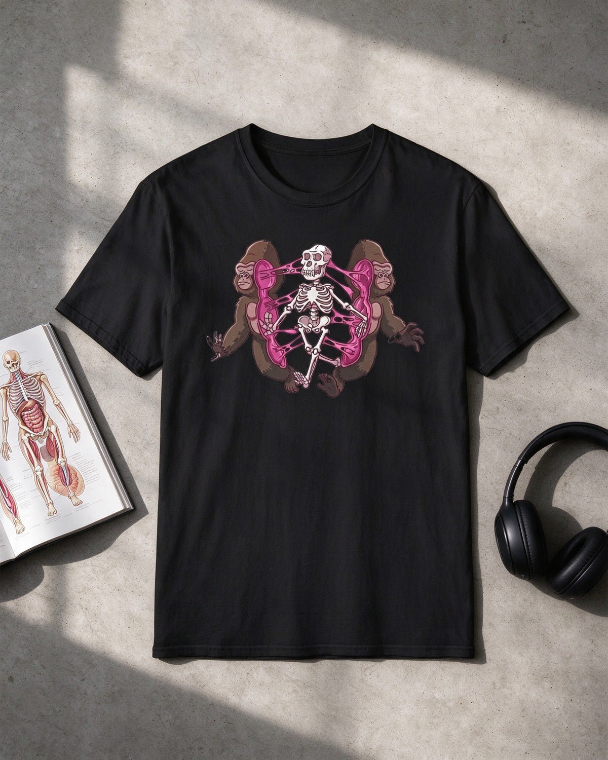 Kong Anatomy T-Shirt flat lay — Urban Kong
