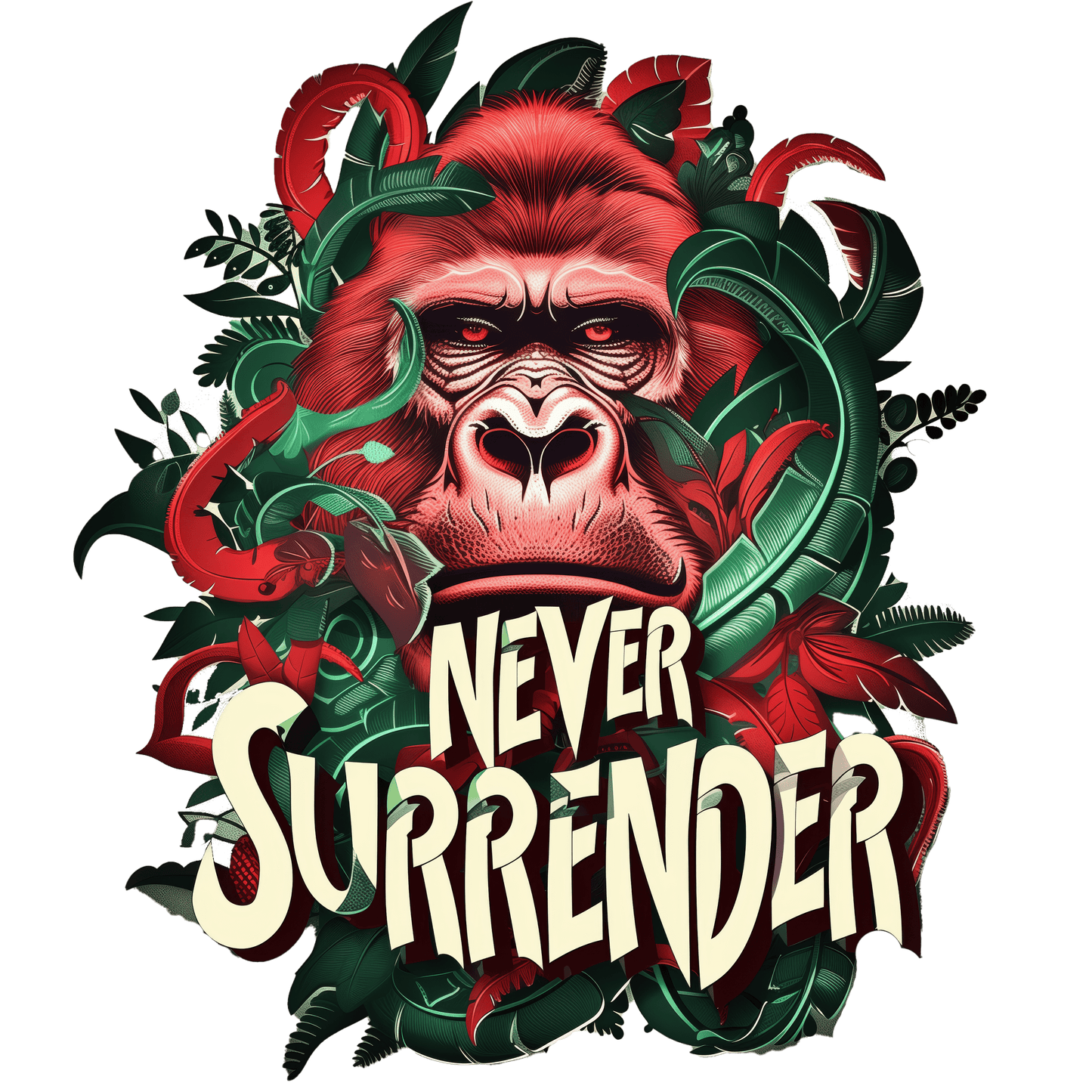 Never Surrender Gorilla T-Shirt