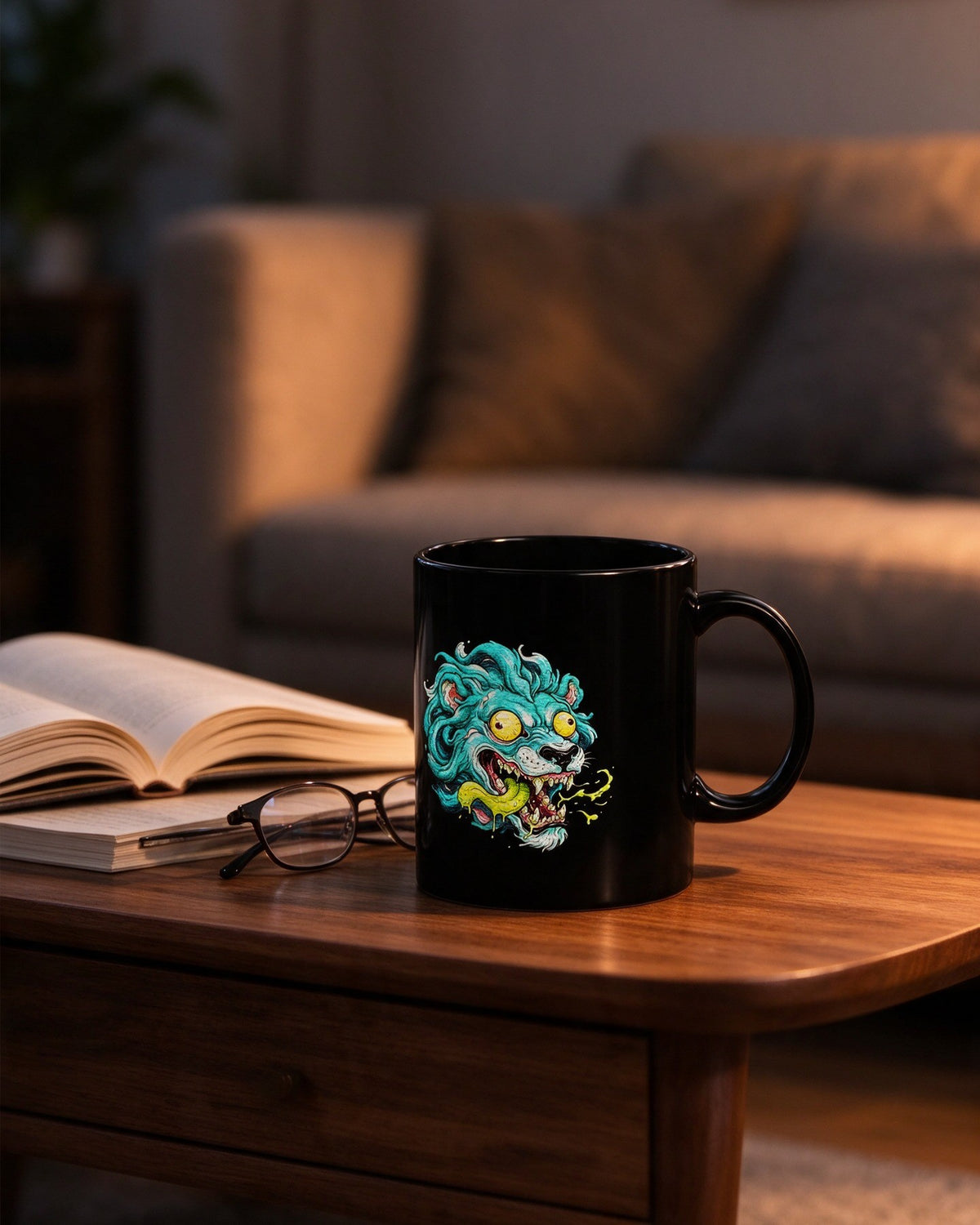 Psycho Lion Mug still life — Urban Kong