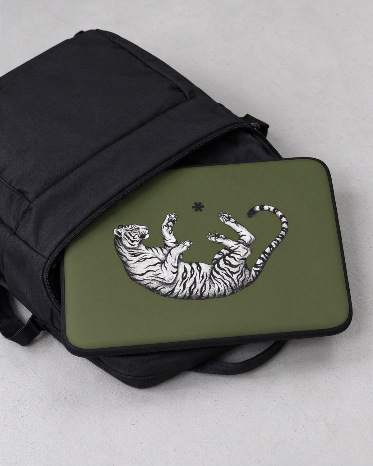 Falling Tiger Laptop Sleeve still life — Urban Kong