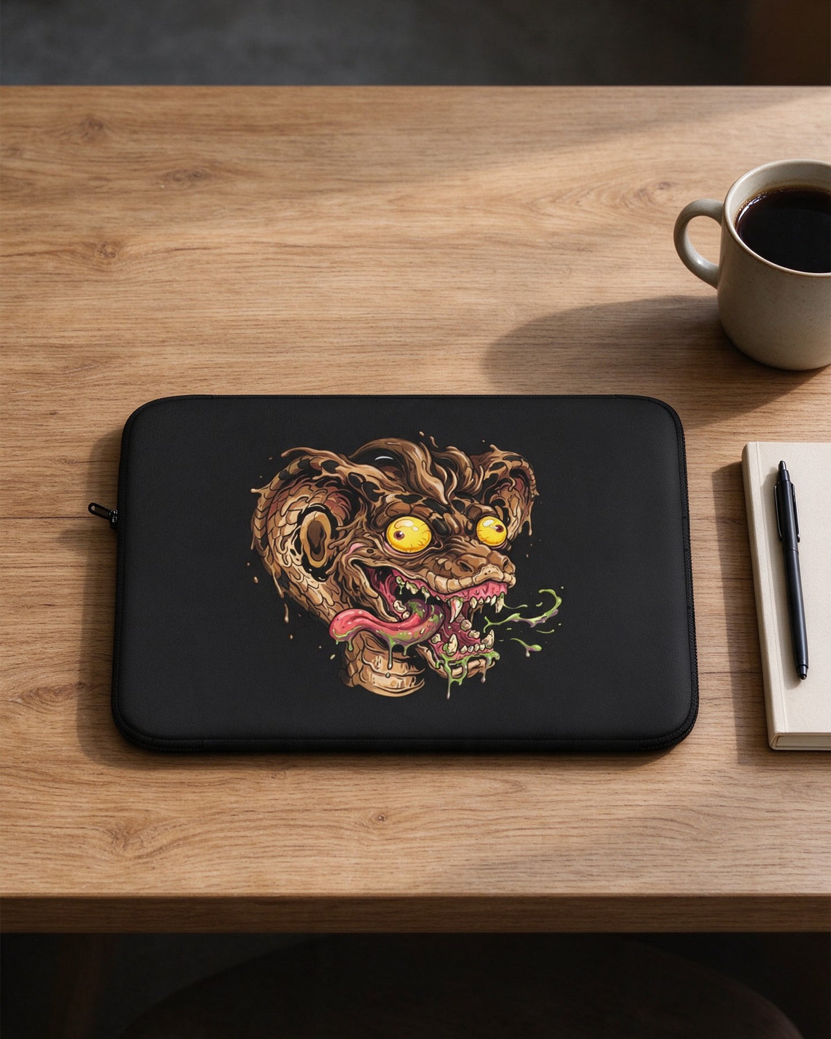 Psycho Snake Laptop Sleeve still life — Urban Kong