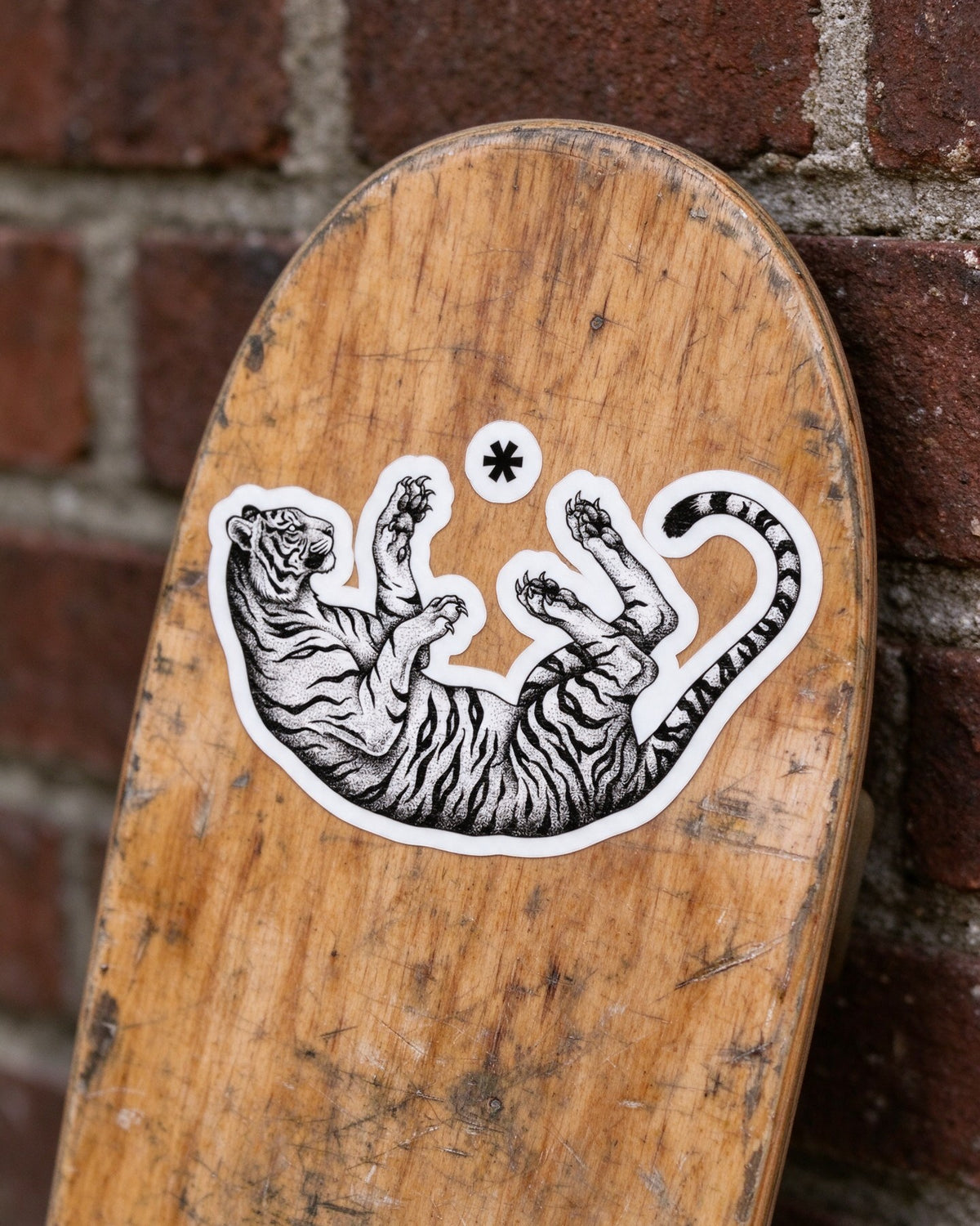 Falling Tiger Sticker in use — Urban Kong