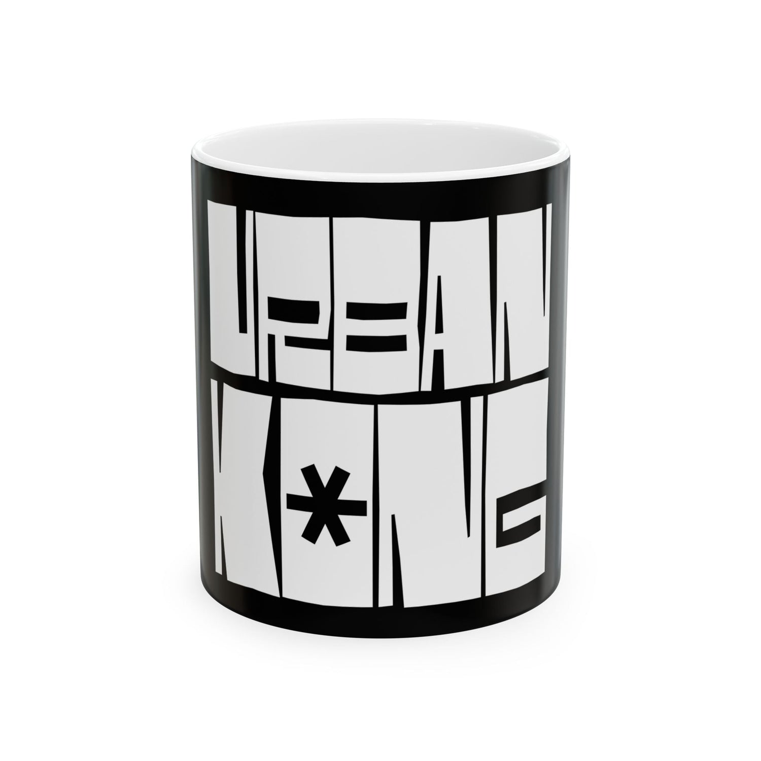 Black cup with the Urban Kong logo in white