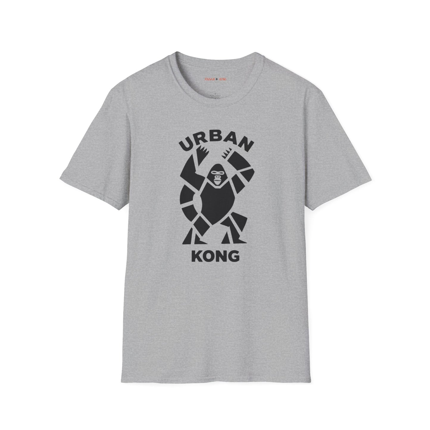 Grey streetwear t-shirt featuring a stylised graphic of a roaring gorilla in black 'URBAN' text above his head and  'KONG' below.