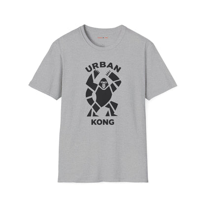 Grey streetwear t-shirt featuring a stylised graphic of a roaring gorilla in black 'URBAN' text above his head and  'KONG' below.