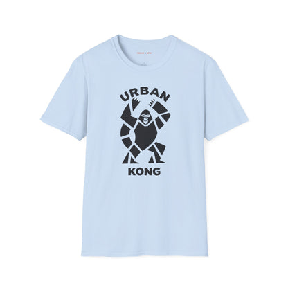 Light blue streetwear t-shirt featuring a stylised graphic of a roaring gorilla in black 'URBAN' text above his head and  'KONG' below.