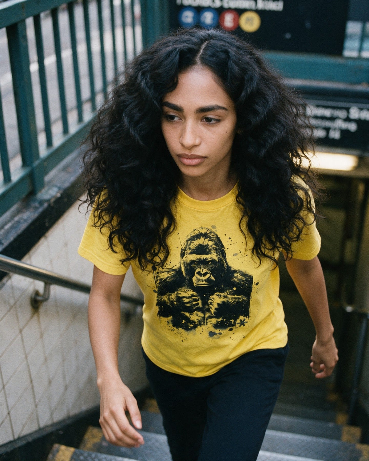 Alpha Ape T-Shirt worn on the street — Urban Kong