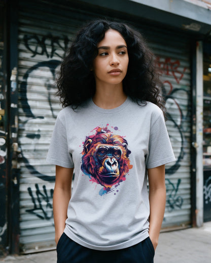 Aqua Kong T-Shirt in Sport Grey worn on the street — Urban Kong