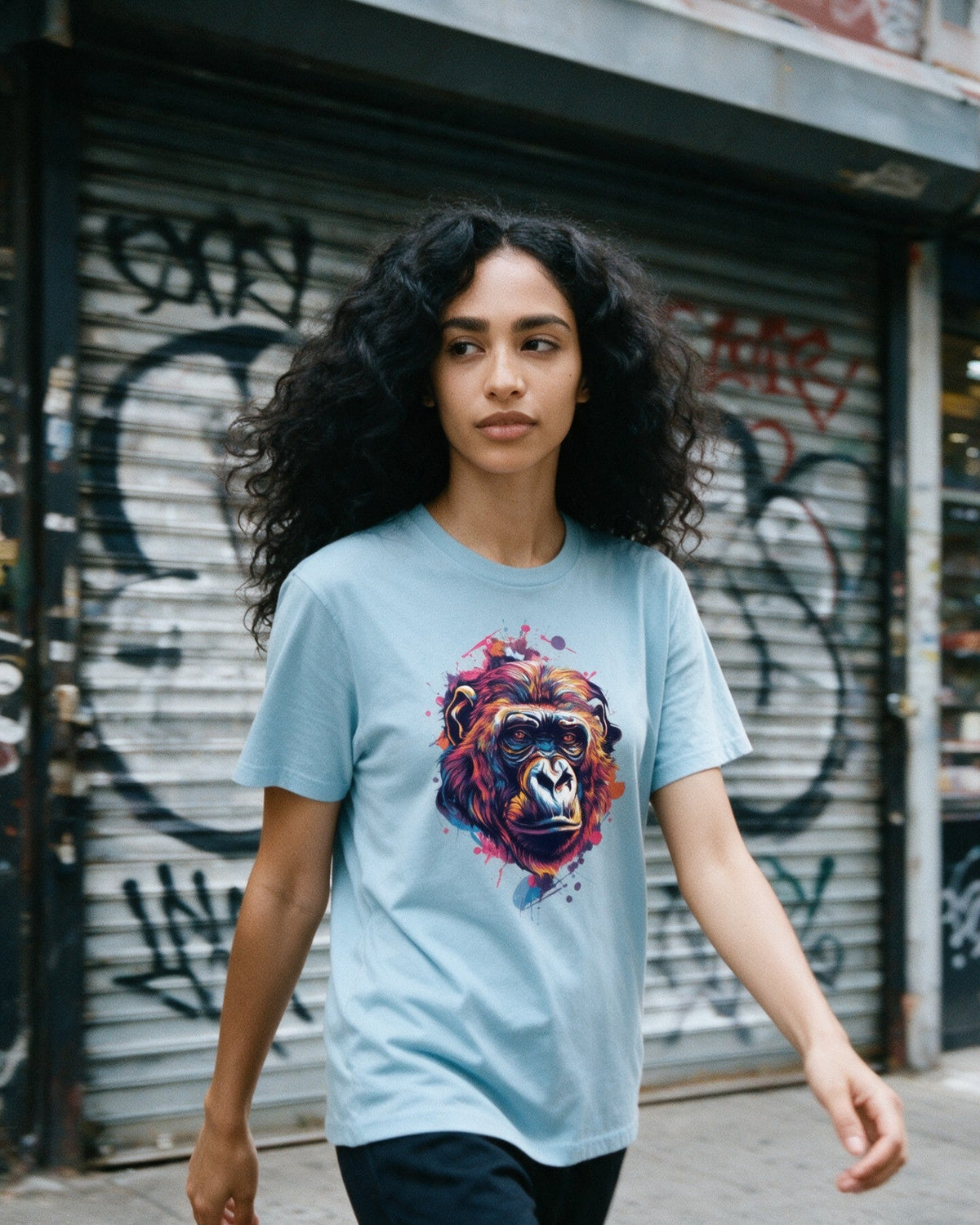 Aqua Kong T-Shirt worn on the street — Urban Kong