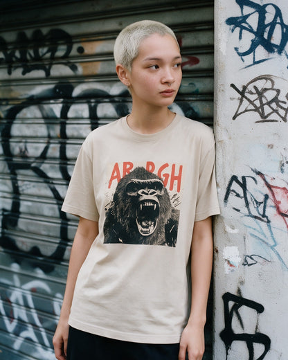 Arrgh Kong T-Shirt in Sand worn on the street — Urban Kong