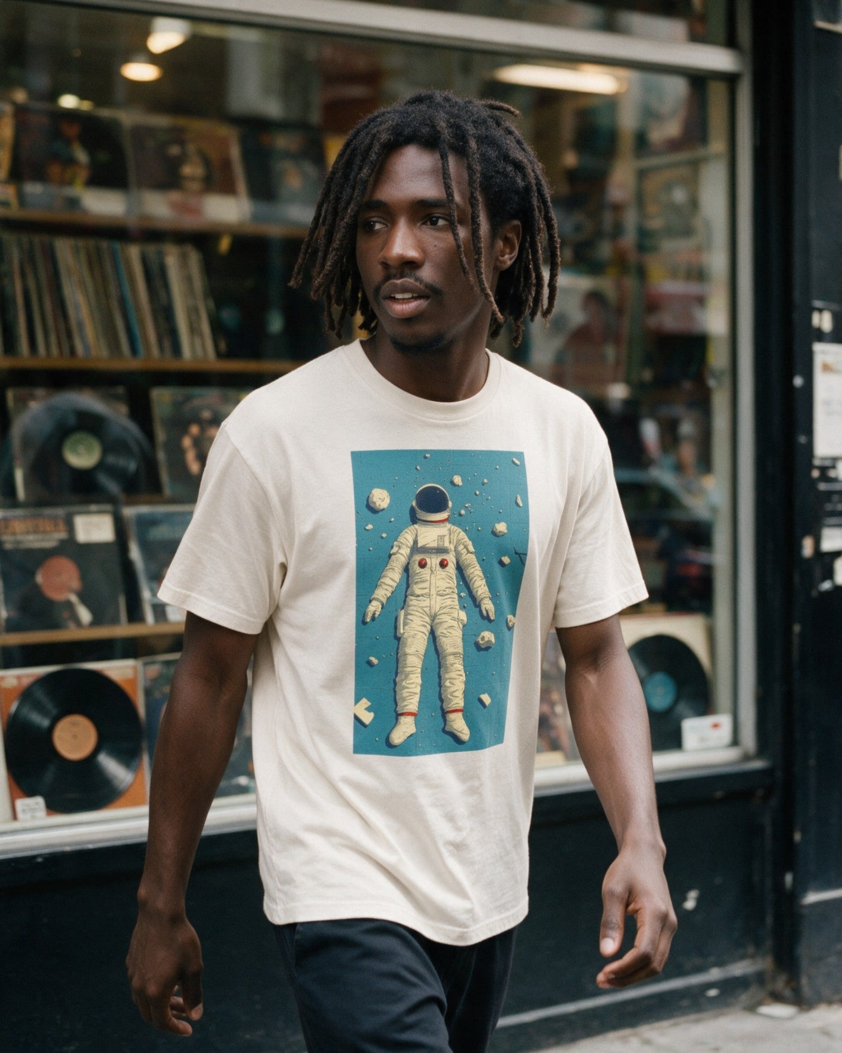 Back to Gravity T-Shirt worn on the street — Urban Kong