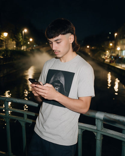 Channel the Force T-Shirt in Sport Grey worn on the street — Urban Kong