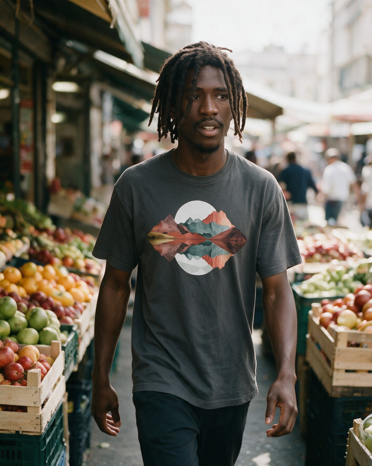 Color Drift T-Shirt worn on the street — Urban Kong
