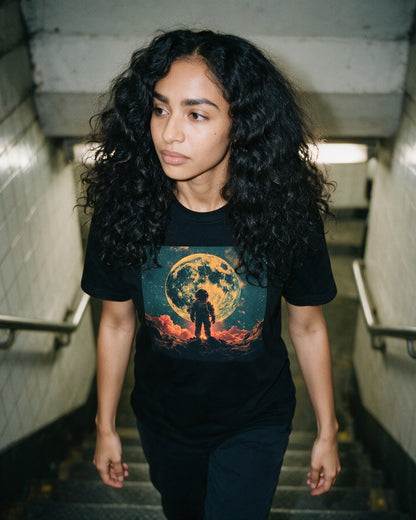 Cosmic Jungle T-Shirt worn on the street — Urban Kong