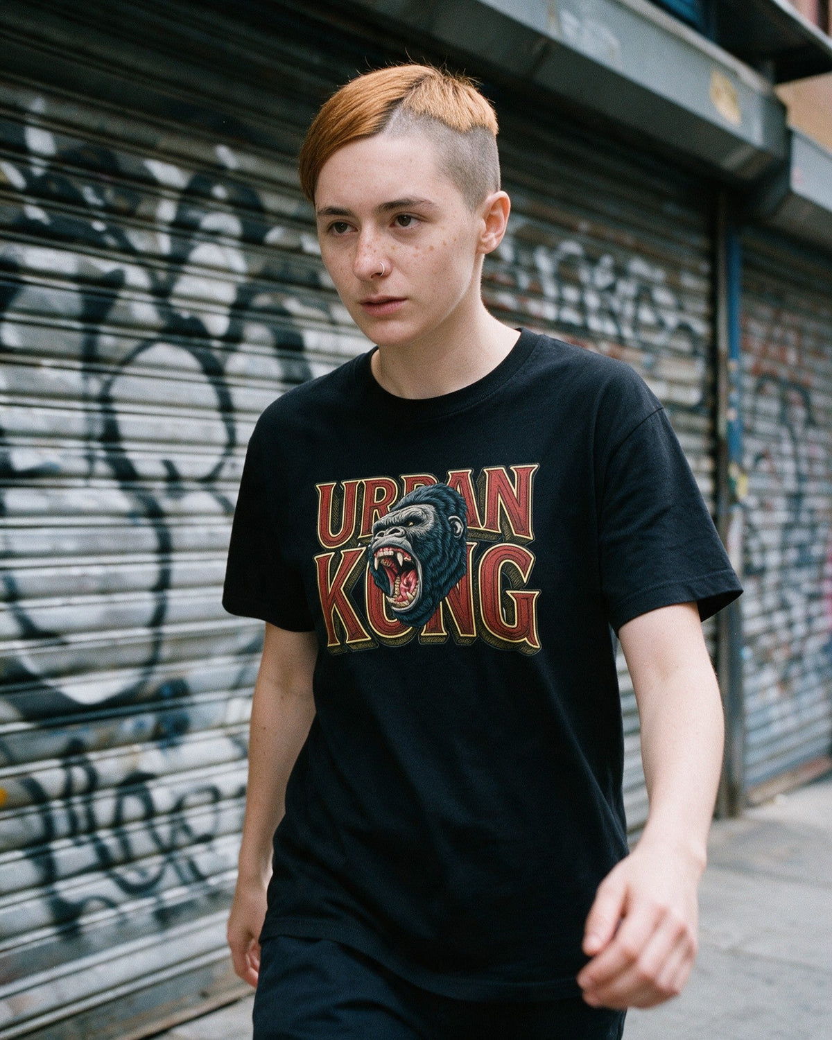 Urban Kong T-Shirt worn on the street — Urban Kong