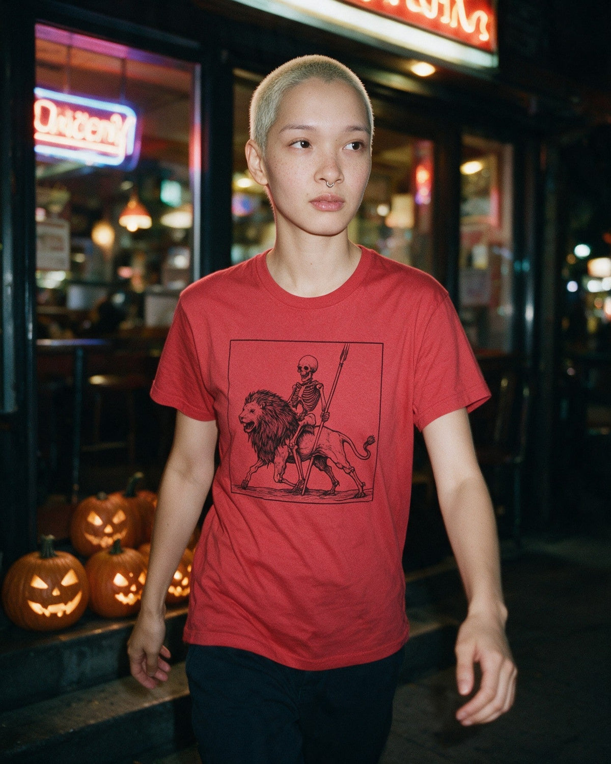 Death and Majesty T-Shirt worn on the street — Urban Kong