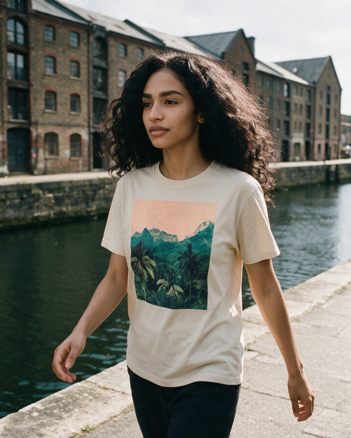 Ethereal Jungle T-Shirt worn on the street — Urban Kong
