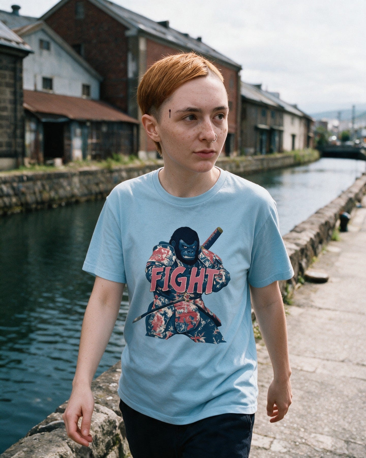 Fight Stance T-Shirt worn on the street — Urban Kong