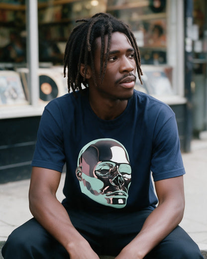 Forged for Glory T-Shirt in Navy worn on the street — Urban Kong