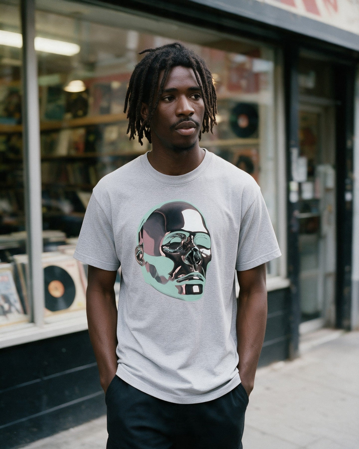 Forged for Glory T-Shirt in Sport Grey worn on the street — Urban Kong