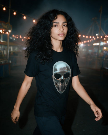 Forged in Shadows T-Shirt in Black worn on the street — Urban Kong