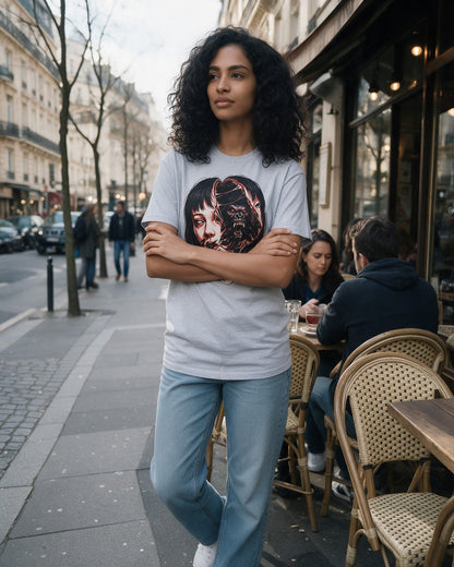 Hidden Kong T-Shirt in Sport Grey worn on the street — Urban Kong