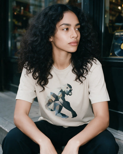 Humble Power T-Shirt in Sand worn on the street — Urban Kong