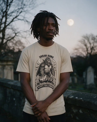 Immortal soul T-Shirt in Sand worn on the street — Urban Kong