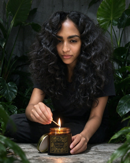 Jungle Candle Collection (4oz & 9oz) worn on the street — Urban Kong