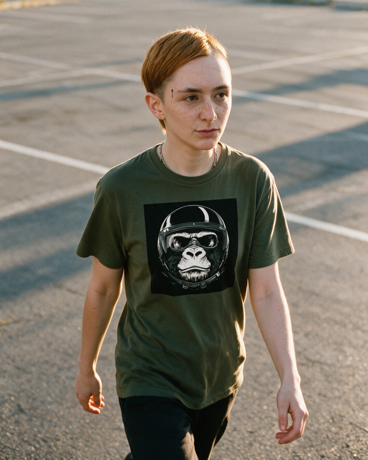 King of the Road T-Shirt worn on the street — Urban Kong