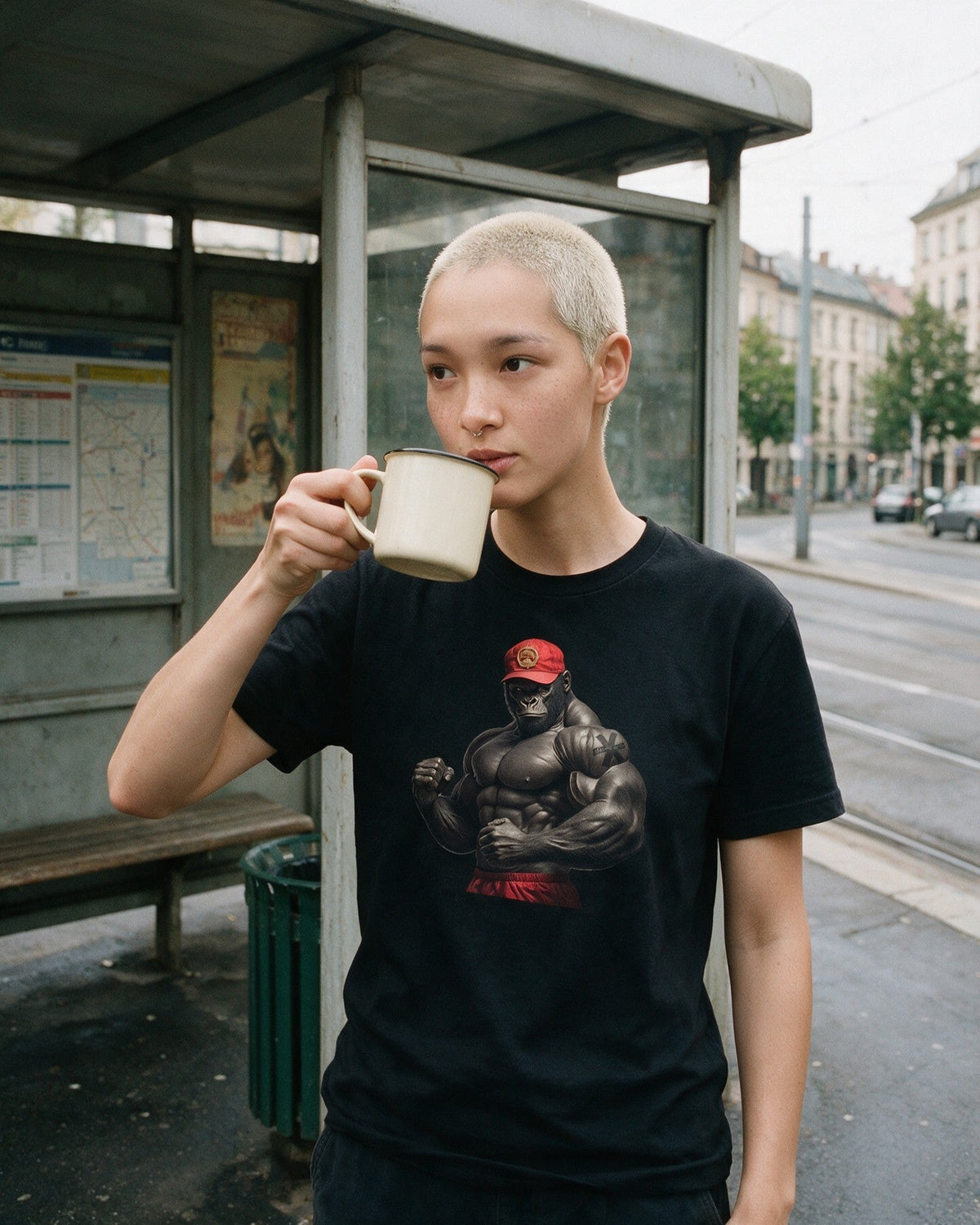Kong Bulk T-Shirt worn on the street — Urban Kong