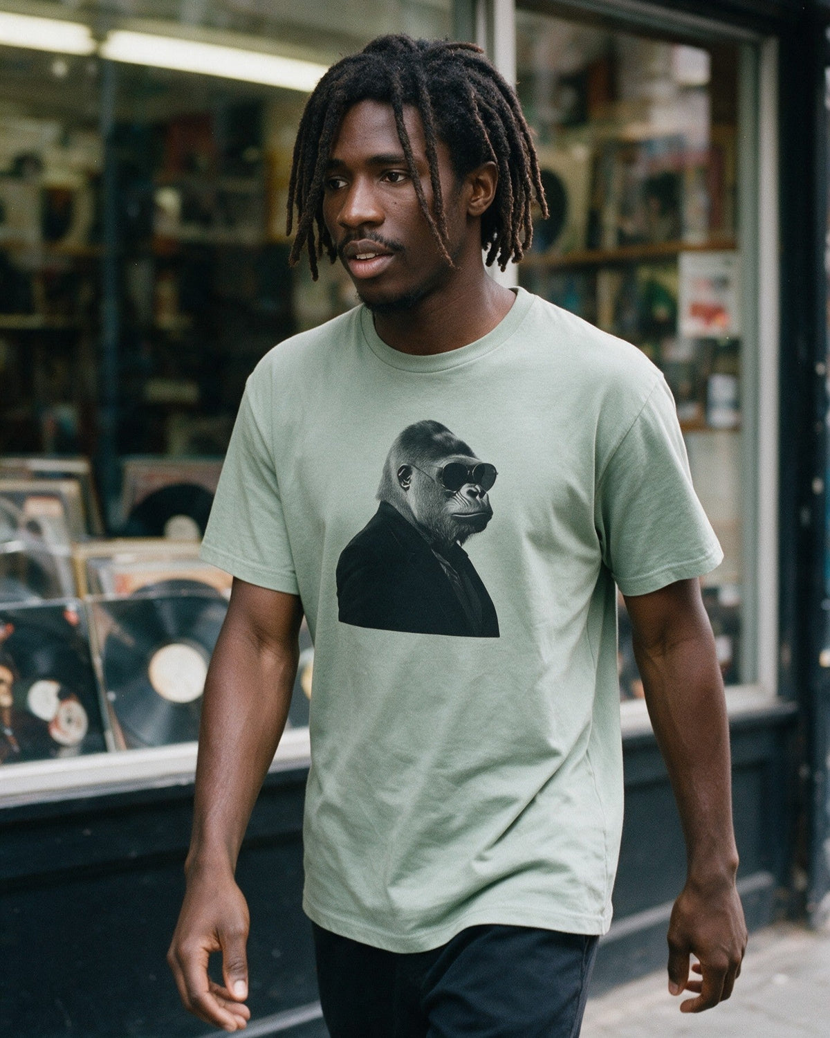Kong in Black T-Shirt worn on the street — Urban Kong