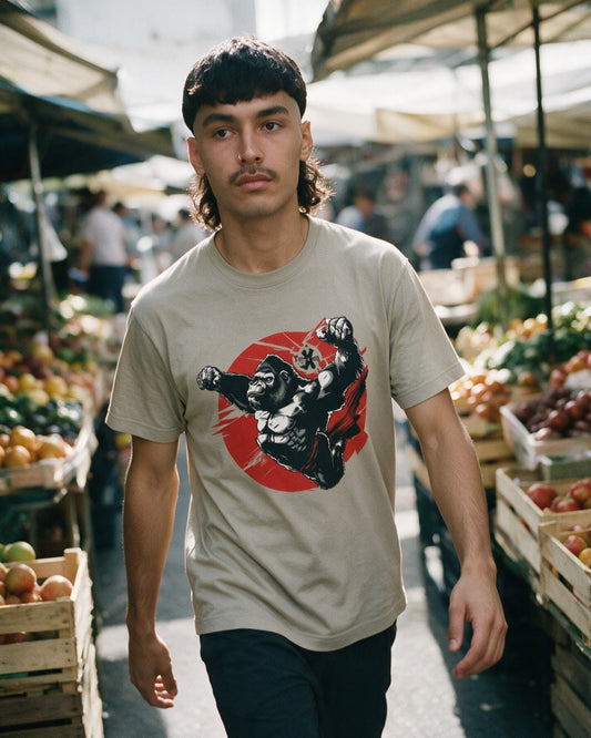 Kong Powa T-Shirt worn on the street — Urban Kong