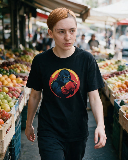 Kong’s Knockout T-Shirt worn on the street — Urban Kong