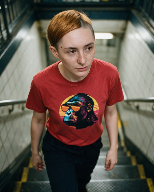 Kong Vibes T-Shirt worn on the street — Urban Kong