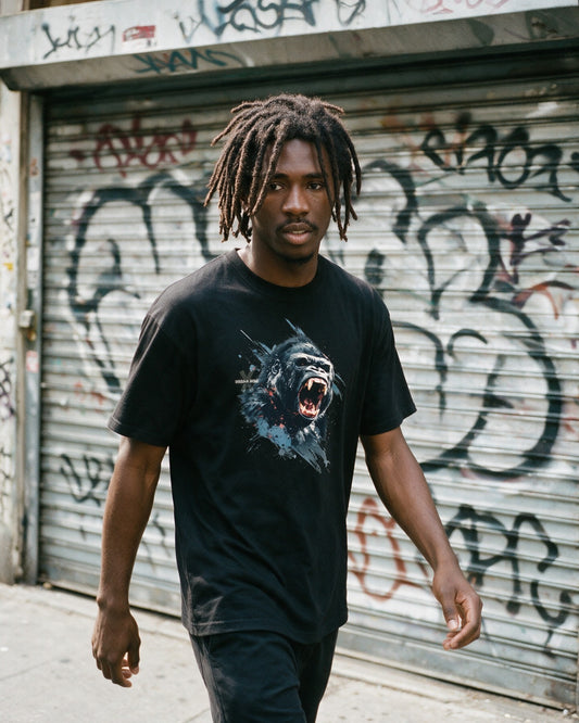 Kong's Call T-Shirt worn on the street — Urban Kong