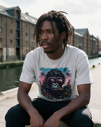 Rebel Ape T-Shirt in Sport Grey worn on the street — Urban Kong