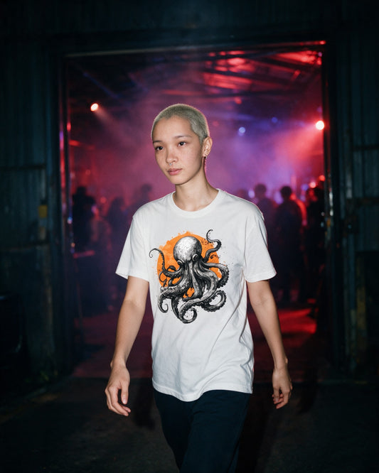 Mystic Tentacles T-Shirt worn on the street — Urban Kong