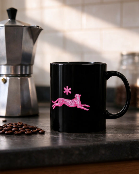 Neon Leopard Mug still life — Urban Kong