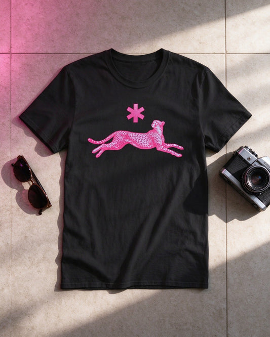 Neon Leopard T-Shirt flat lay — Urban Kong