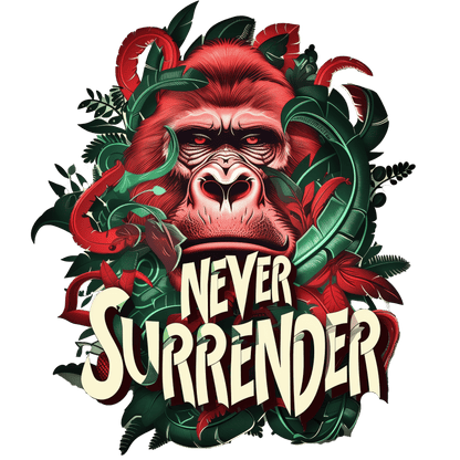 Never Surrender Gorilla T-Shirt