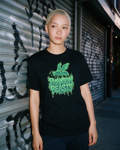 Phantom Wasp T-Shirt in Black worn on the street — Urban Kong