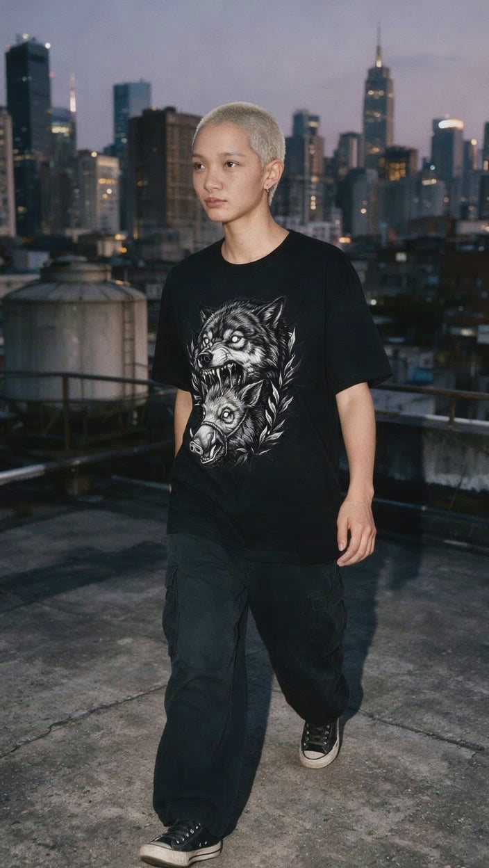 Wolf Bite T-Shirt on-model video — Urban Kong