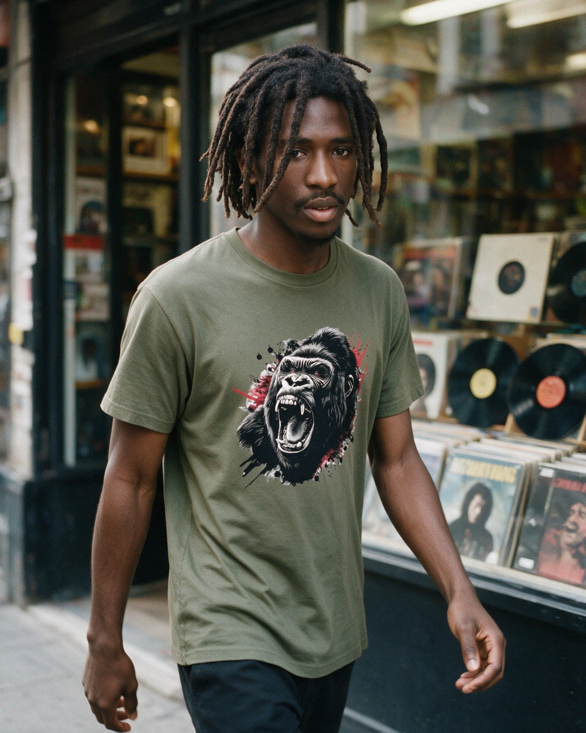 Primal Instinct T-Shirt worn on the street — Urban Kong