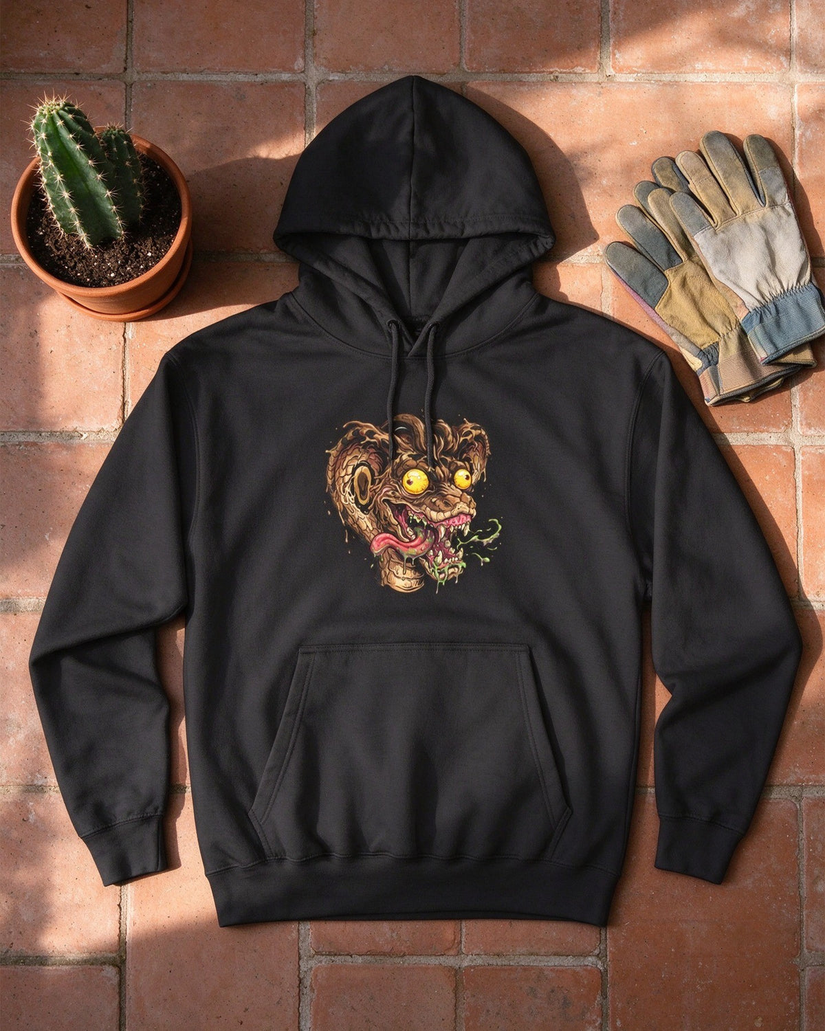 Psycho Snake Hoodie flat lay — Urban Kong