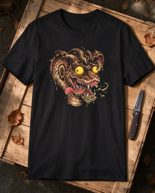 Psycho Snake T-Shirt flat lay — Urban Kong