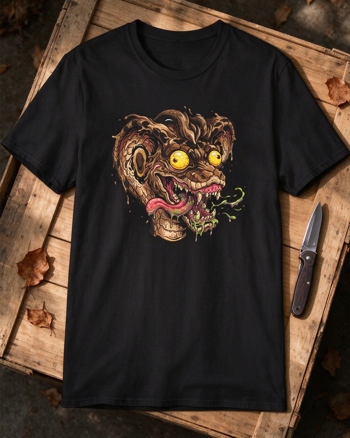 Psycho Snake T-Shirt flat lay — Urban Kong