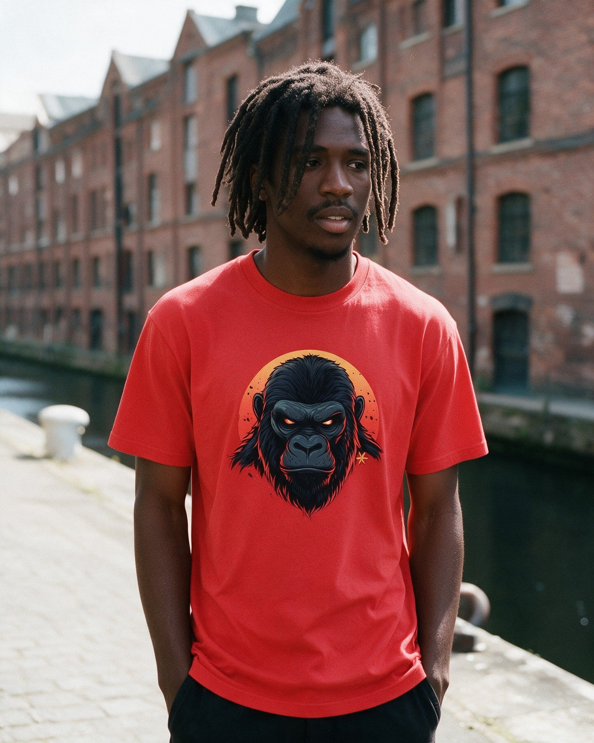 Rage of Kong T-Shirt in Red worn on the street — Urban Kong