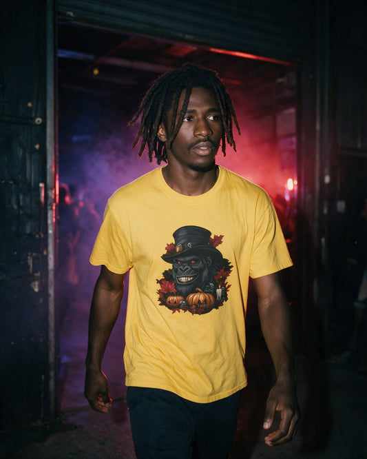 Spooky Gent T-Shirt worn on the street — Urban Kong