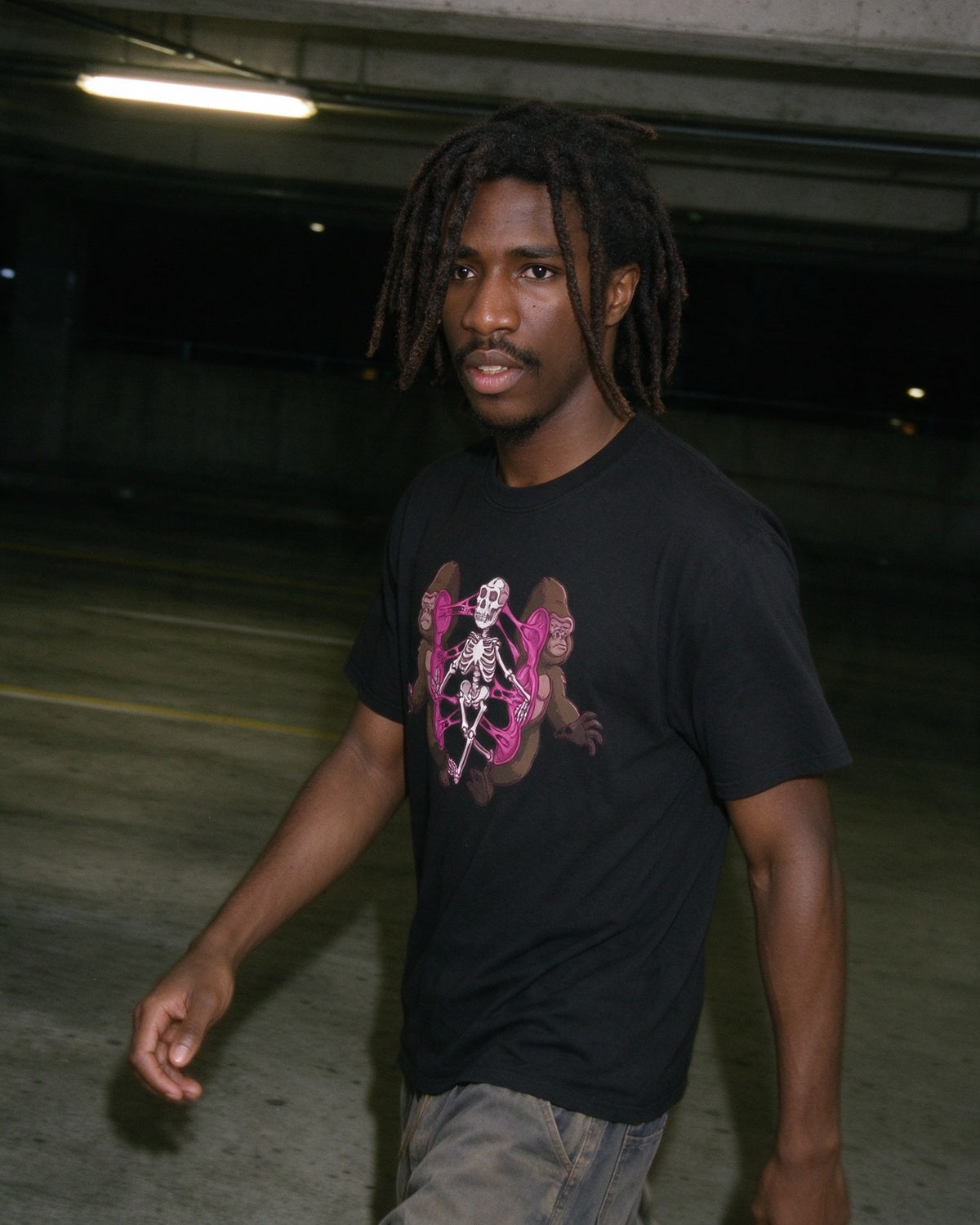 Kong Anatomy T-Shirt worn on the street — Urban Kong